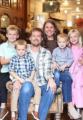 Jim Maley with his wife and four children